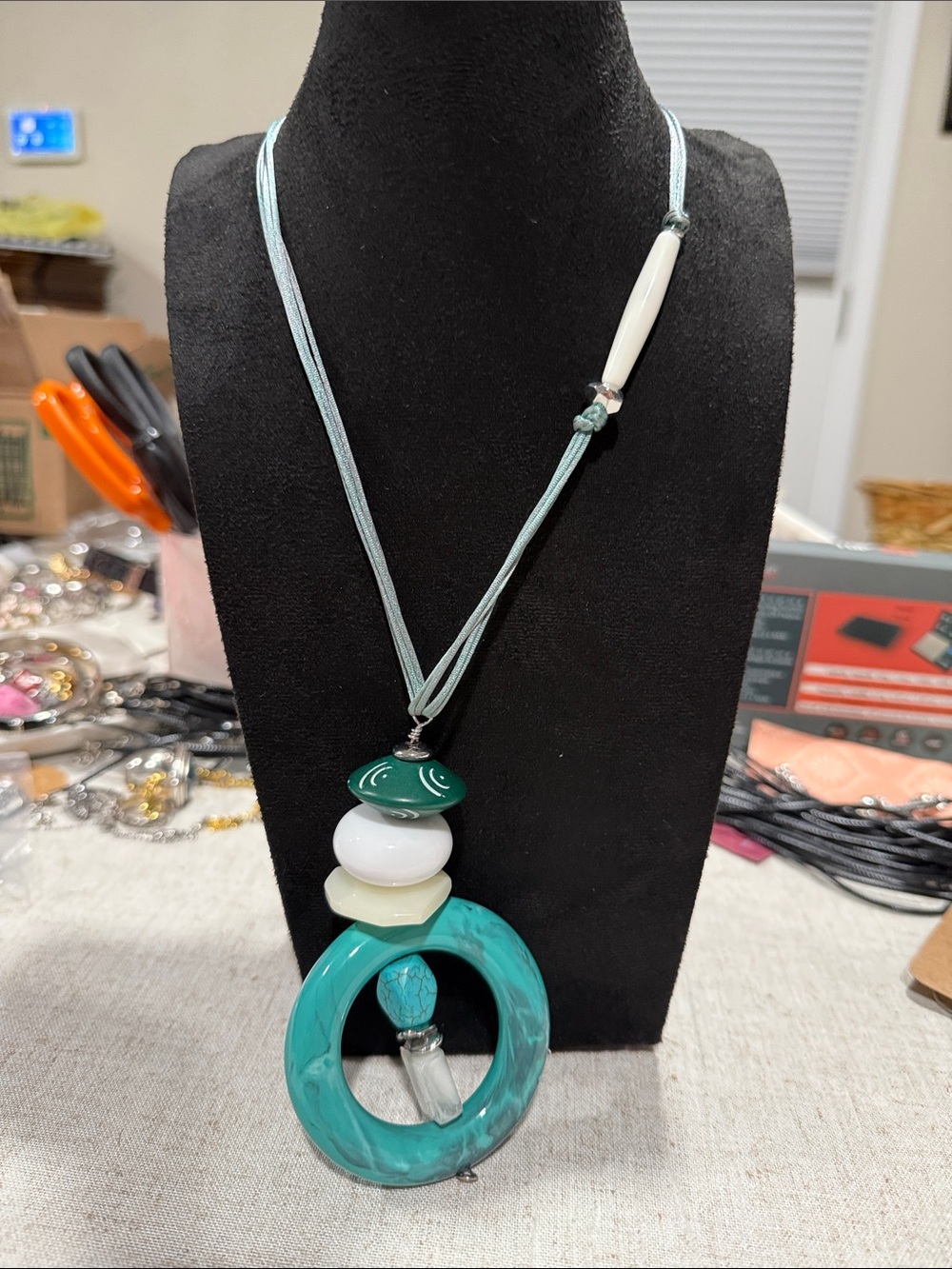 Chico's Long Multi-Strand Pendant Necklace